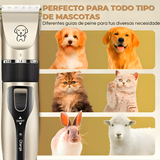 Recortador de pelo profesional para mascotas: silencioso, inalámbrico y preciso.