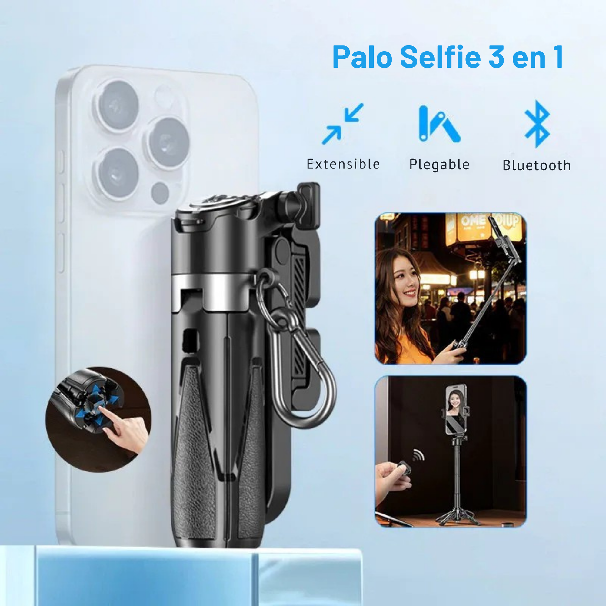 Trípode Mini P15™ 3 en 1 con Control Remoto