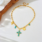 Collar de Cruz de Turquesa