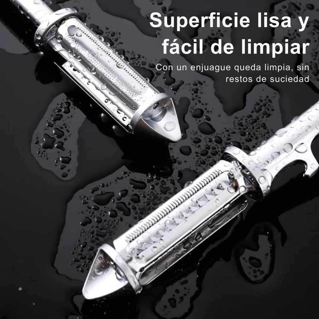 SteelPro™ 5-en-1 Pelador de Acero Inoxidable | Pela, Ralla y Desescama sin Esfuerzo